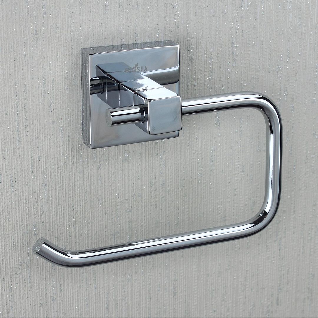 ECOSPA Toilet Roll Holder & Towel Ring Bathroom WC Accessories Set in